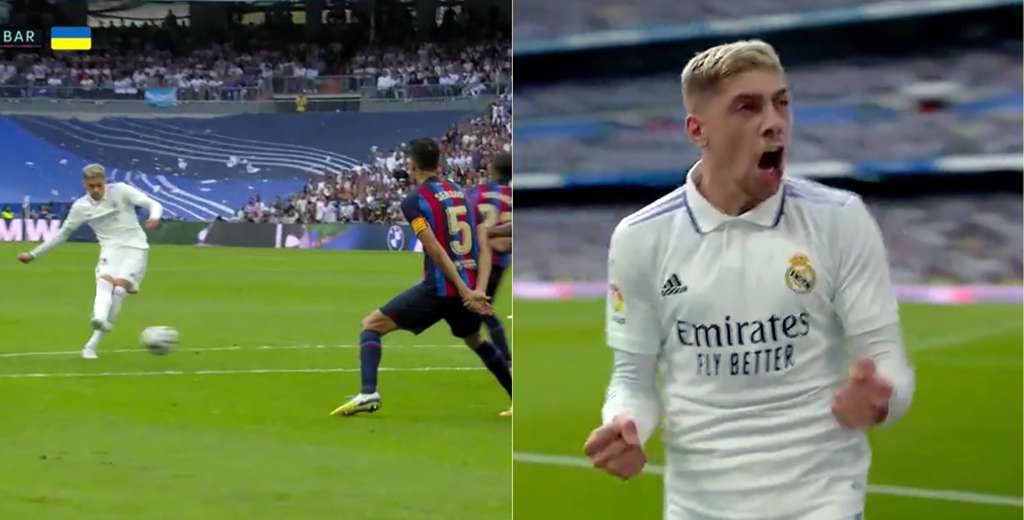 Lo fusiló a Ter Stegen: tremendo golazo de Fede Valverde