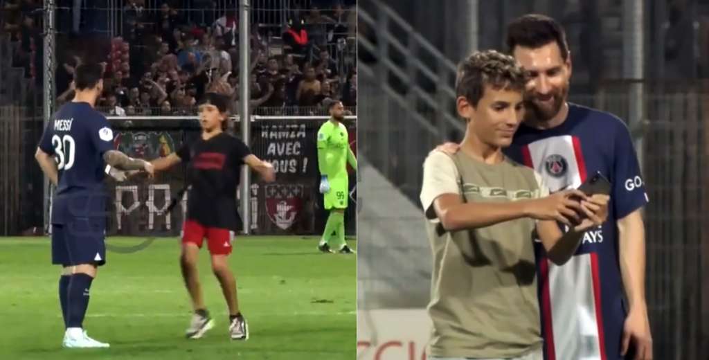 Locura por Messi: dos chicos invadieron la cancha por fotos
