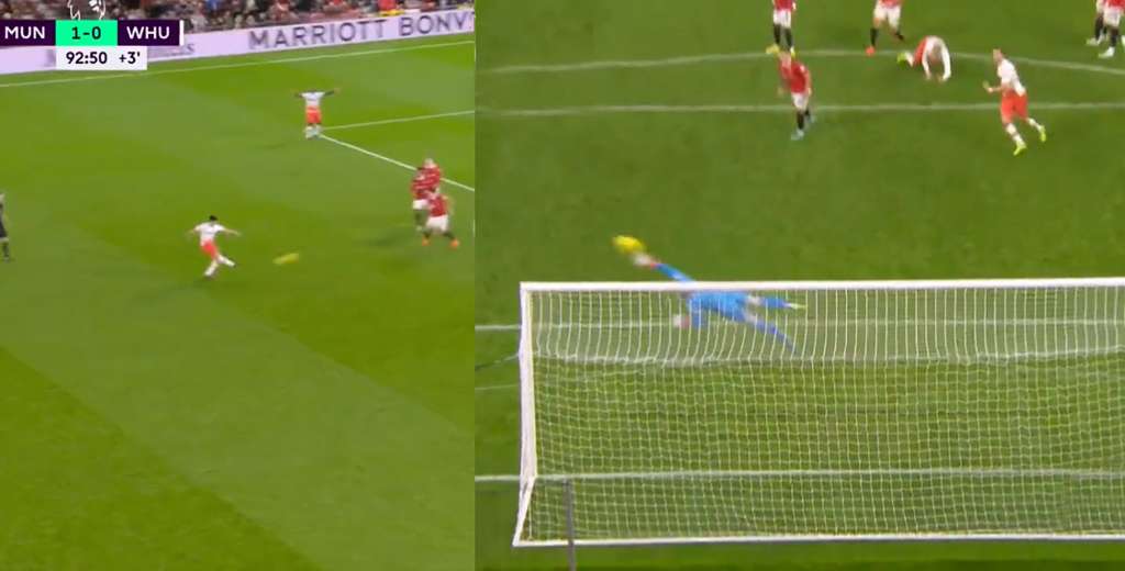 Sensacional y dramático: la fantástica atajada de De Gea a los 92 minutos