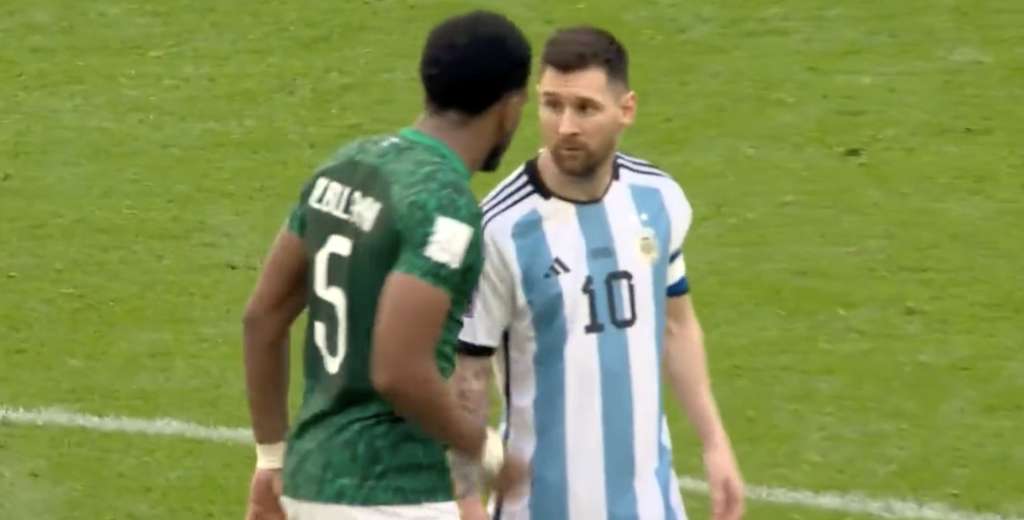 Qué momento: un rival de Arabia Saudita lo fue a buscar a Messi
