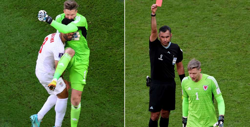 &iexcl;Que patad&oacute;n! Wayne Hennessey se fue expulsado por esta acci&oacute;n
