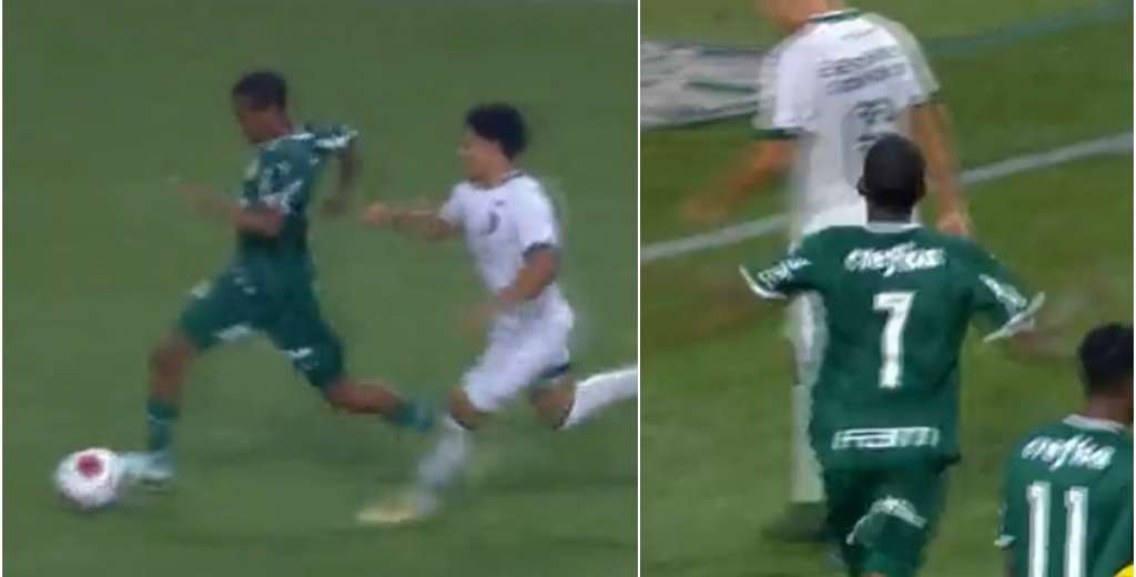 Limpi&oacute; los rivales como conos: juega en Palmeiras, tiene 15 a&ntilde;os y su apodo es "Messinho"