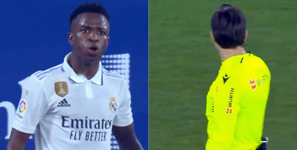Incre&iacute;ble pero real: Vinicius insulta en la cara al &aacute;rbitro y no pasa nada