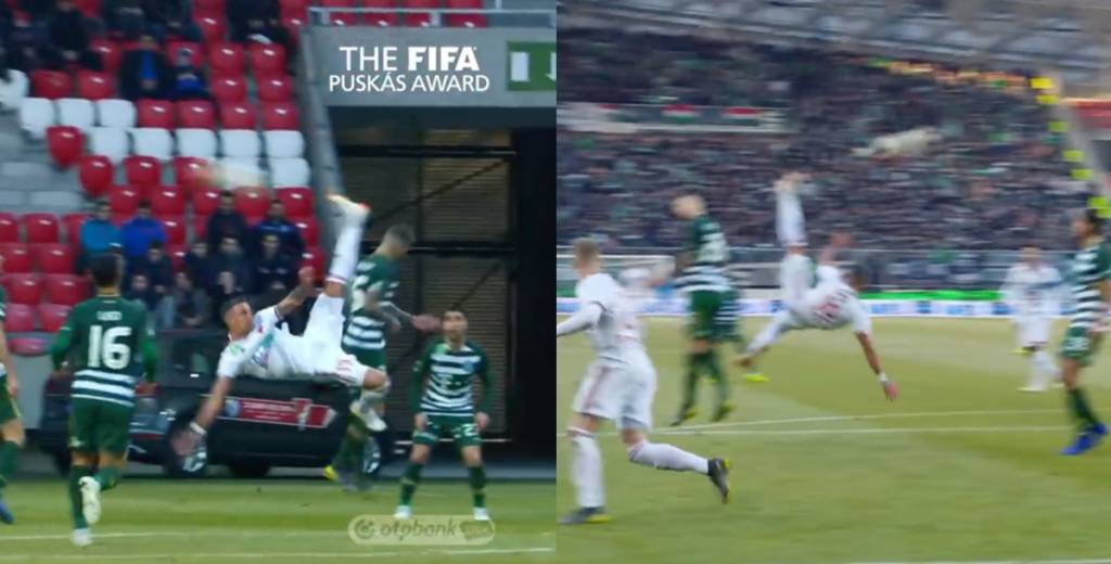 Metió este golazo de chilena y ganó el Premio Púskas