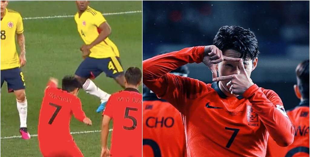El hermoso gol de tiro libre que le meti&oacute; Son a Colombia: pura calidad