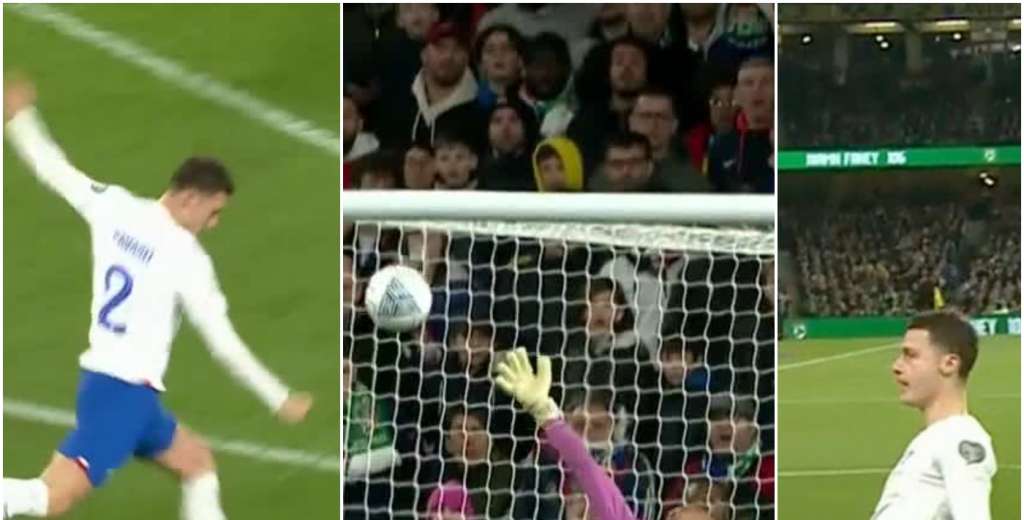 Pavard en modo bestia: le robó el balón y le quemó el arco a Irlanda