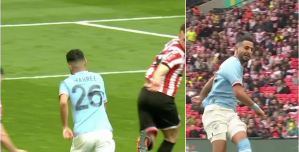 Rob&oacute;, corri&oacute; 60 metros y defini&oacute;: el golazo de Mahrez contra el Sheffield