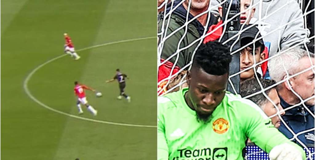 Onana debut&oacute; en el m&iacute;tico Old Trafford: le hicieron un gol de mitad de cancha