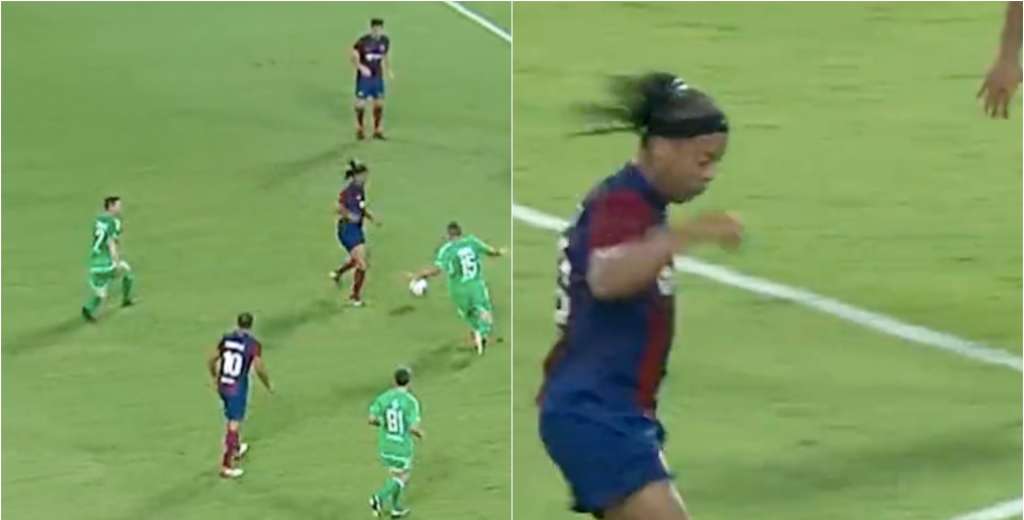 Ronaldinho tiene 43 a&ntilde;os: era un amistoso, pero se pas&oacute; a medio equipo...