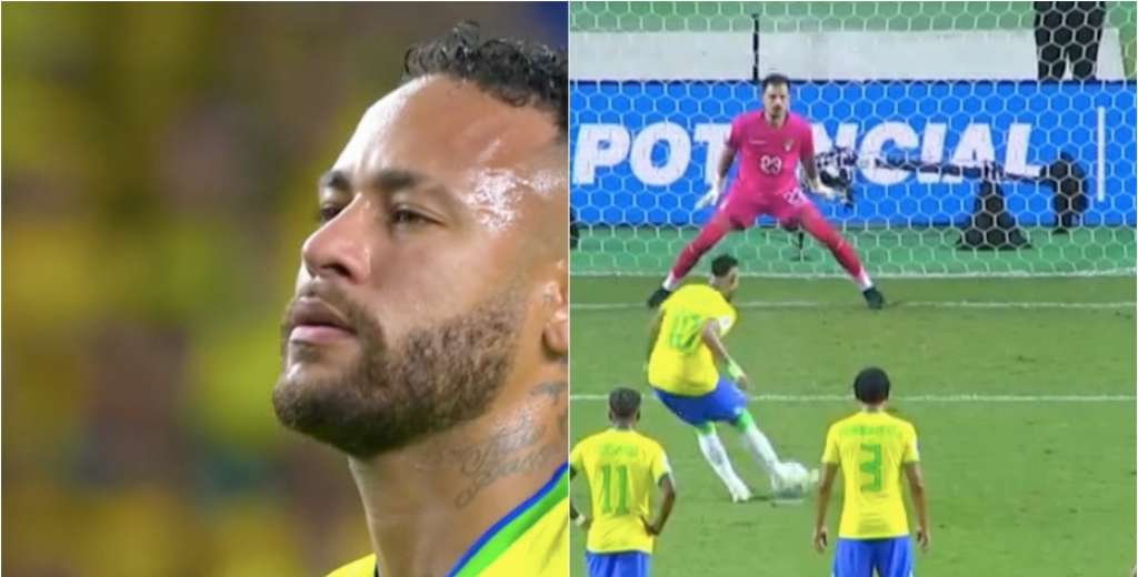 Neymar no tiene solución: le dieron un penal, se lo dio en las manos al arquero