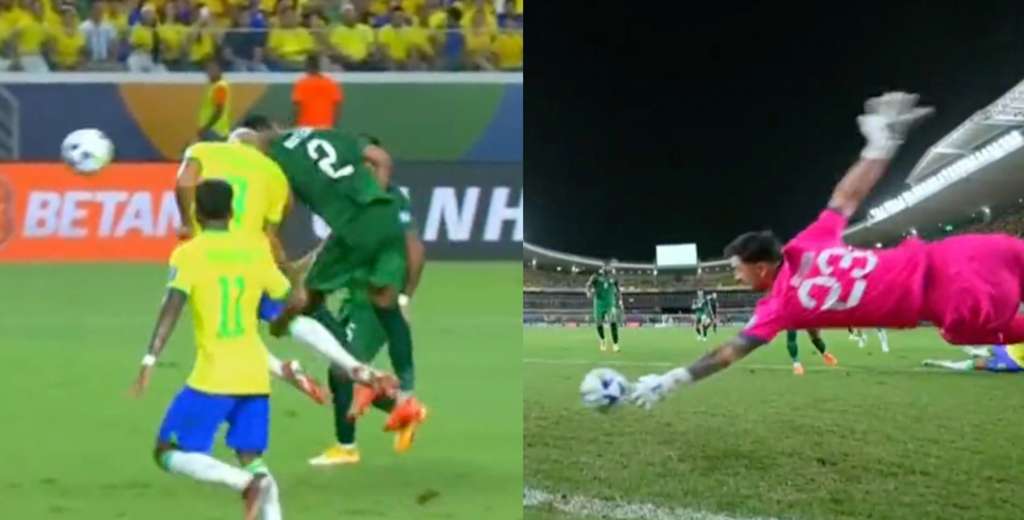Es impresionante: Richarlison fusil&oacute; de cabeza y el portero de Bolivia la tap&oacute;