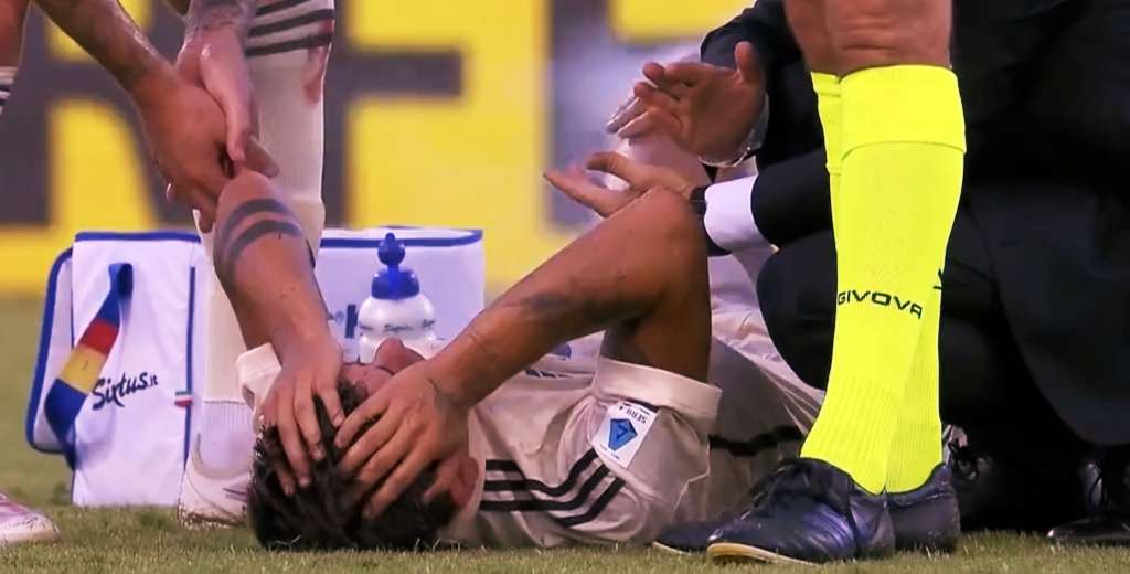 Tremendo: Dybala se lesionó y se fue llorando del partido de la Roma