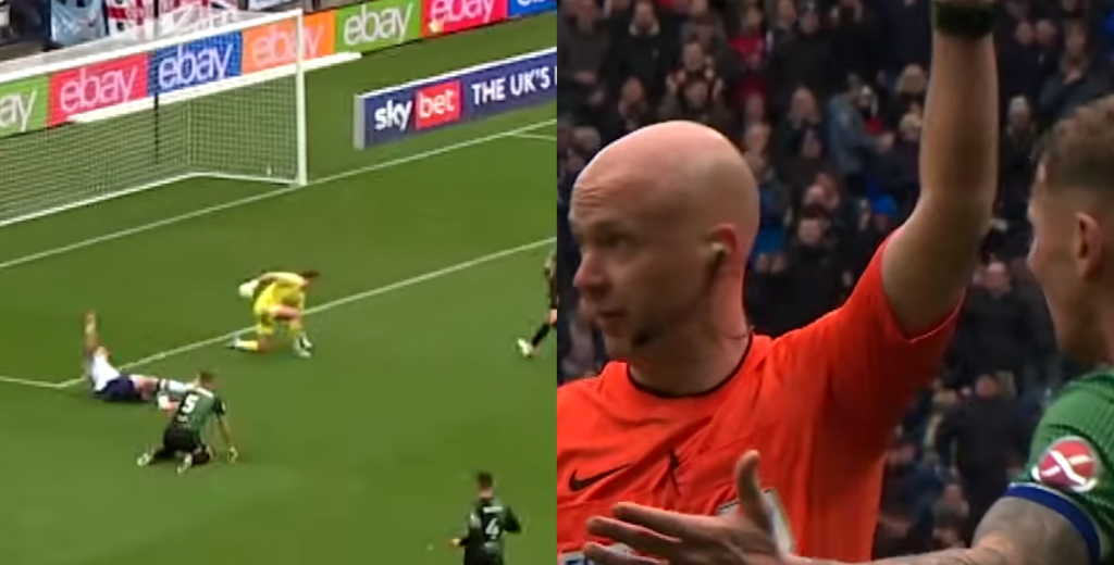 Lo bajaron de la Premier League al Championship y volvió a cobrar un penal fantasma