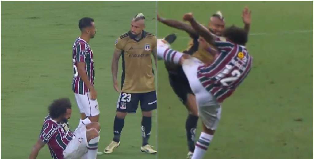 Vidal fue directo a pegarle a Marcelo, lo insult&oacute; en el suelo y le respondi&oacute; con todo