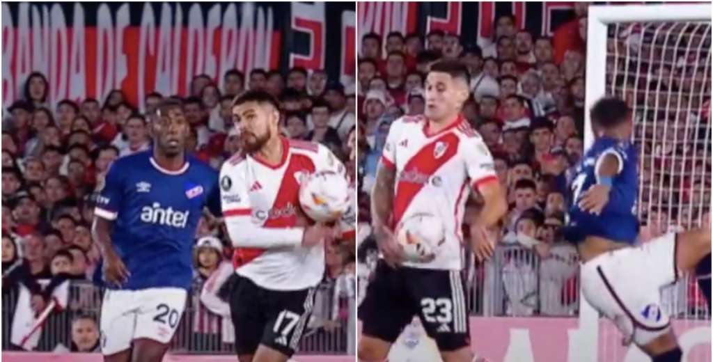 Esc&aacute;ndalo: a Nacional no le dieron un claro penal por doble mano de River