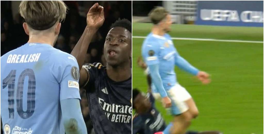 Vinicius se cans&oacute; de Grealish: le cobraron falta y fue a hablarle cara a cara