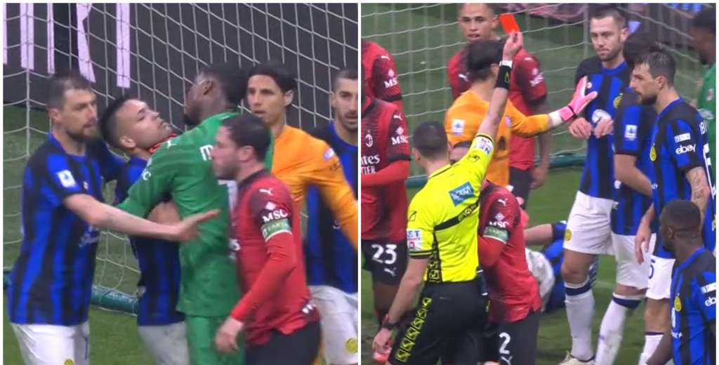¡Escandaloso final! Inter y Milan a las piñas en el Derby Della Madonnina
