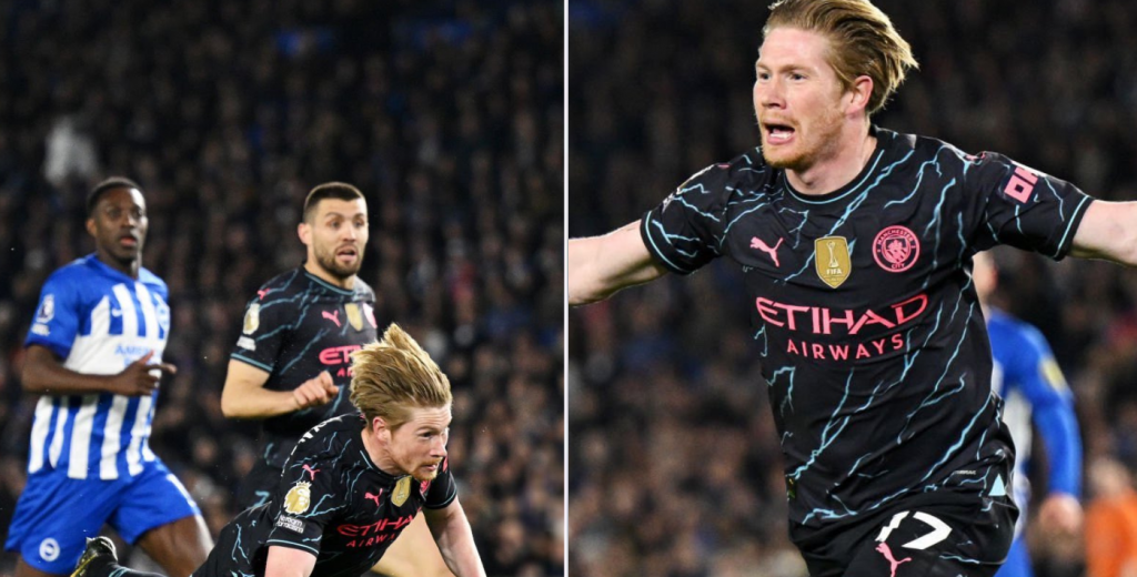 El gol que le faltaba a De Bruyne: de "palomita" y al ángulo