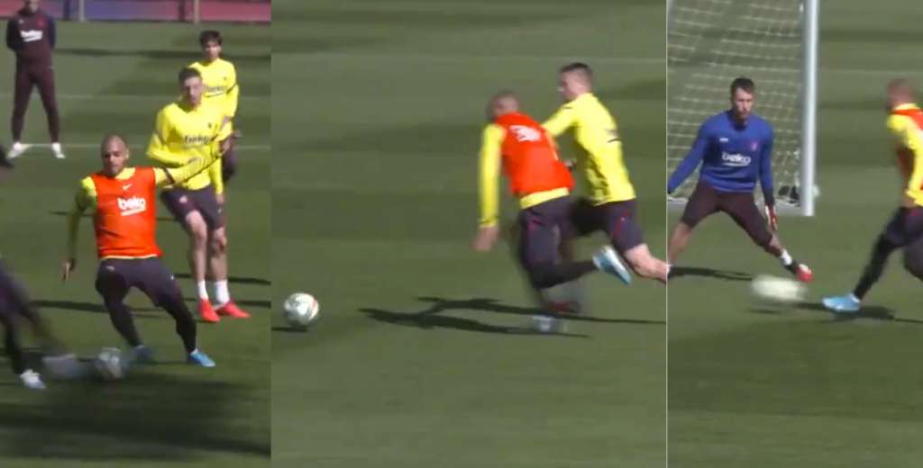 Martin Brathwaite hizo una de Ronaldinho entrenando y metió un golazo