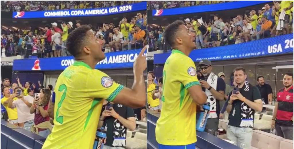 Brasil arde: termin&oacute; el partido y Danilo fue directo a buscarlo a la tribuna...