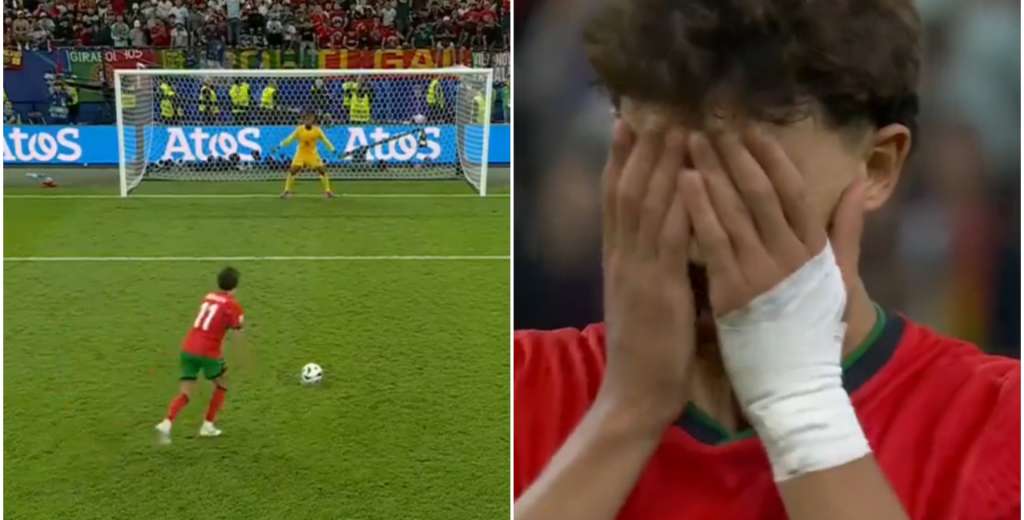 Joao Felix quiso cruzarsela a Maignan y remat&oacute; al palo