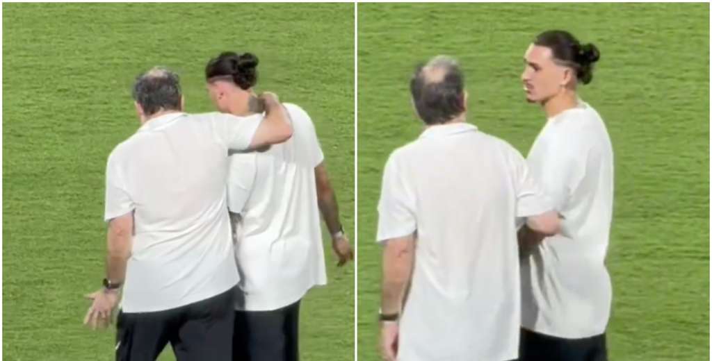 Bielsa sac&oacute; a Darwin del equipo y al terminar el partido dej&oacute; una imagen brutal