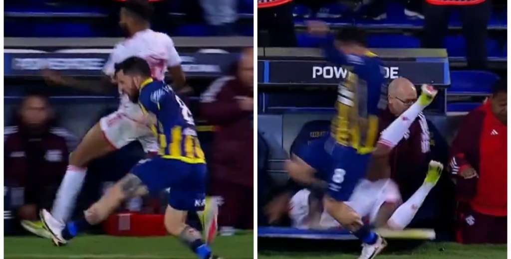 La brutal embestida de G&oacute;mez a Wesley: lo tir&oacute; al banco de suplentes