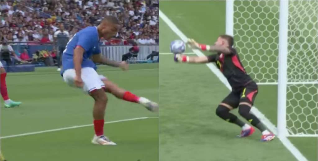 Enzo Millot le pegó al medio del arco y Arnau Tenas le regaló el gol a Francia