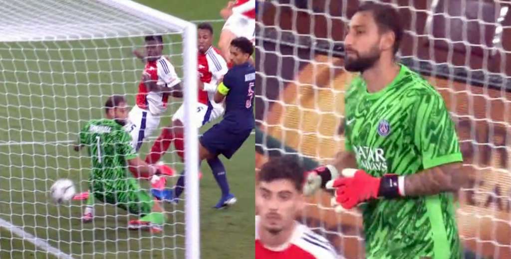&iquest;Qu&eacute; hizo? La reacci&oacute;n de Donnarumma en el 2-0 del Arsenal